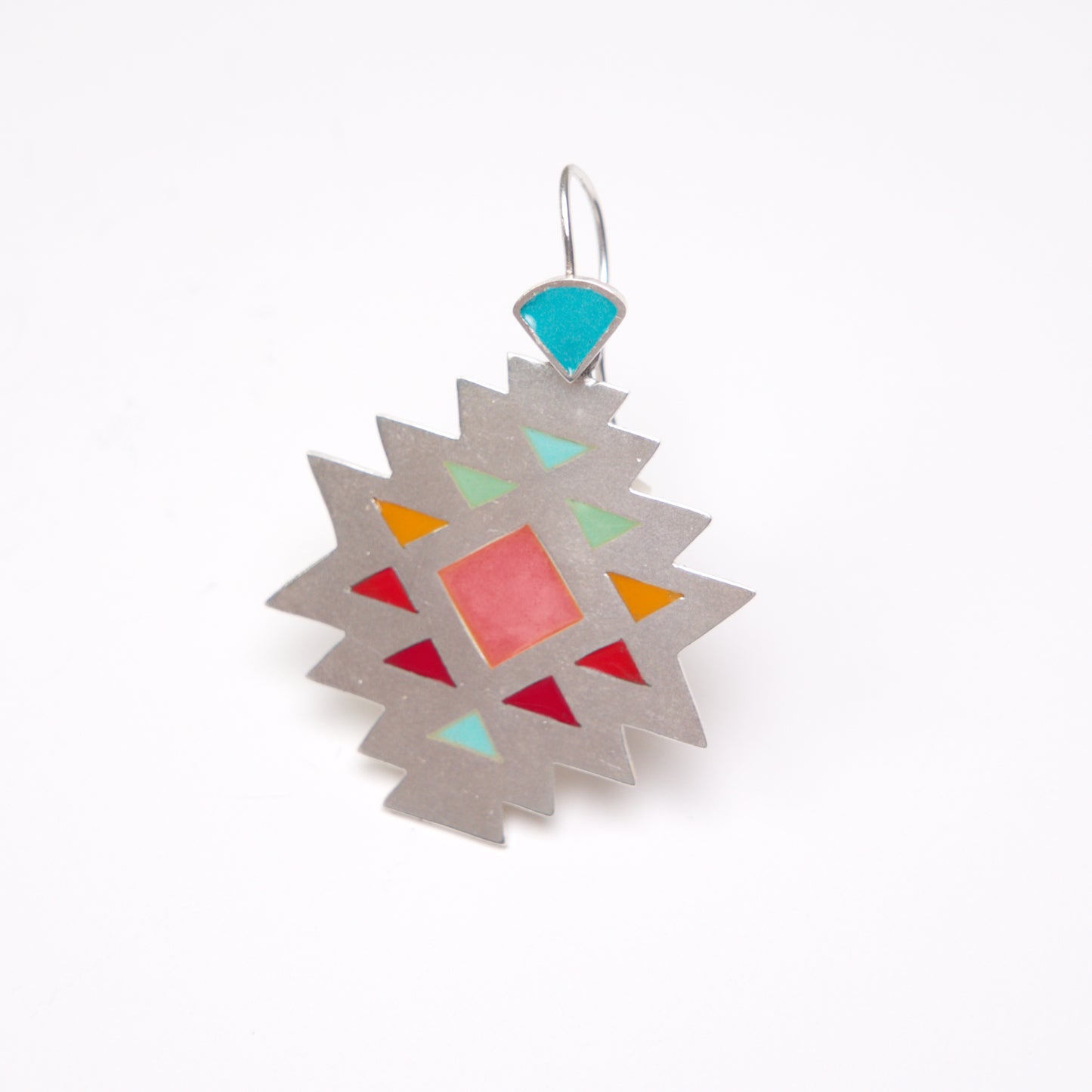 Desert Rose Plique A Jour Silver Earrings