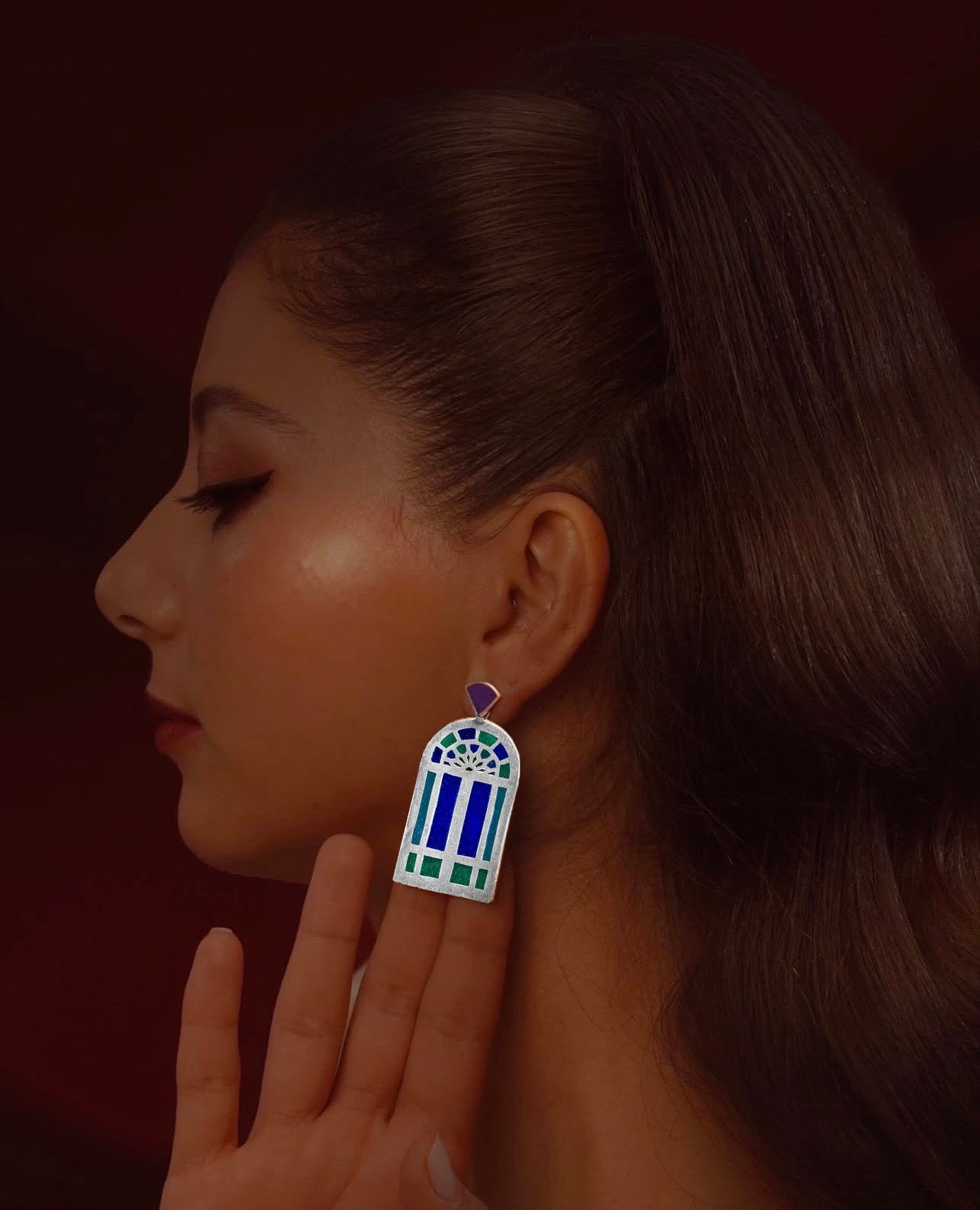 Doors To The Past Plique A Jour Earrings